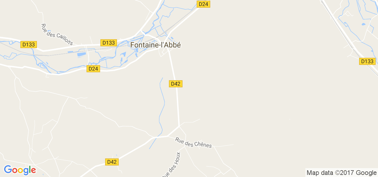 map de la ville de Fontaine-l'Abbé