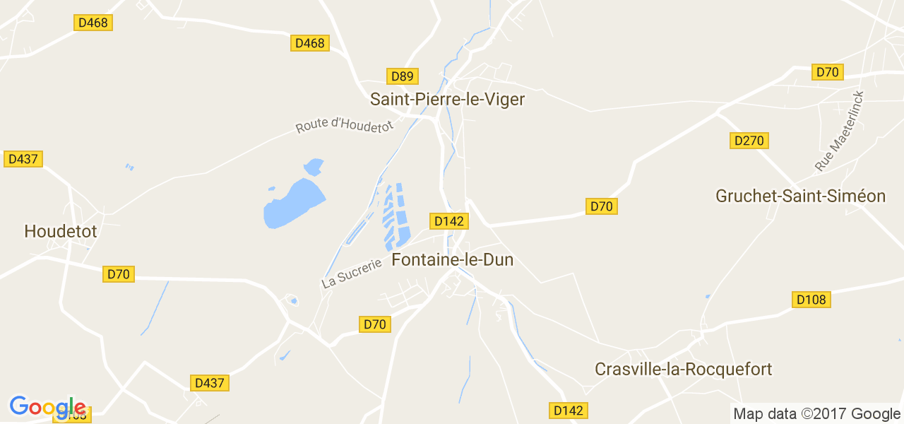 map de la ville de Fontaine-le-Dun