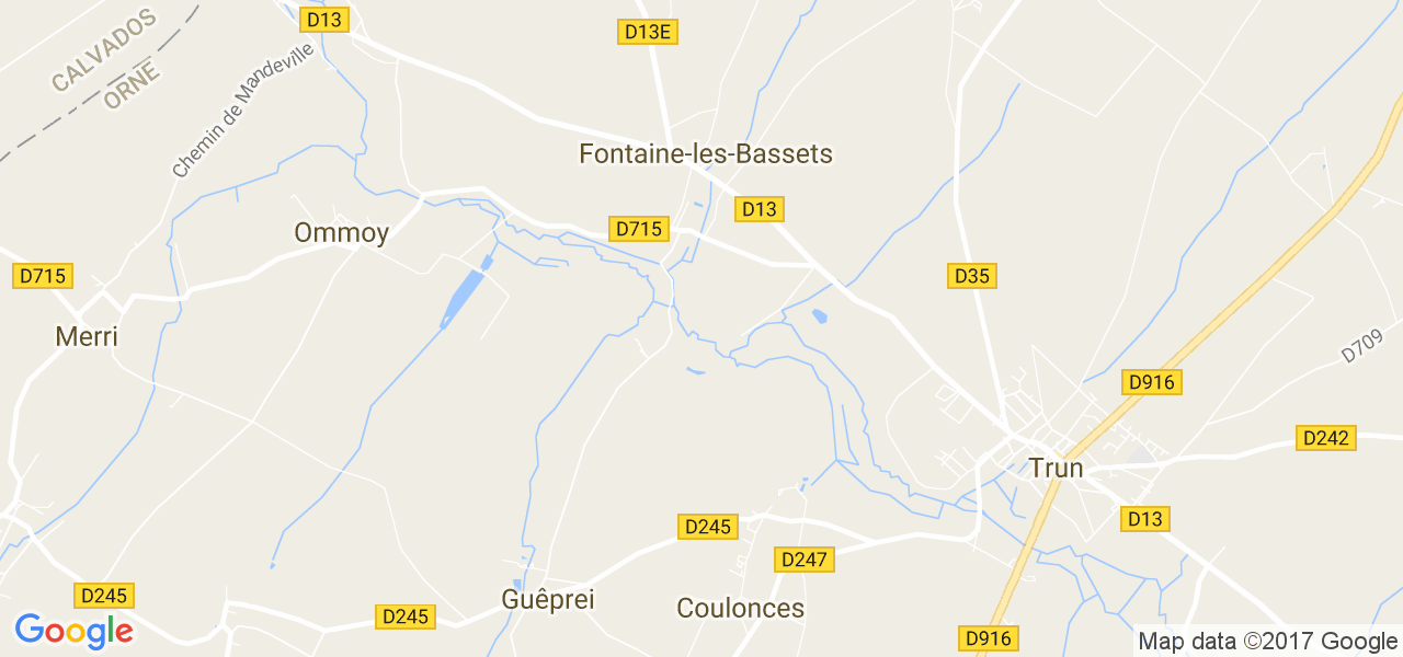 map de la ville de Fontaine-les-Bassets