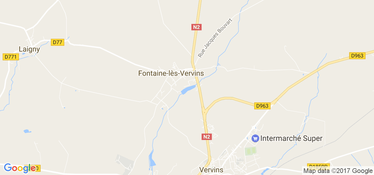 map de la ville de Fontaine-lès-Vervins