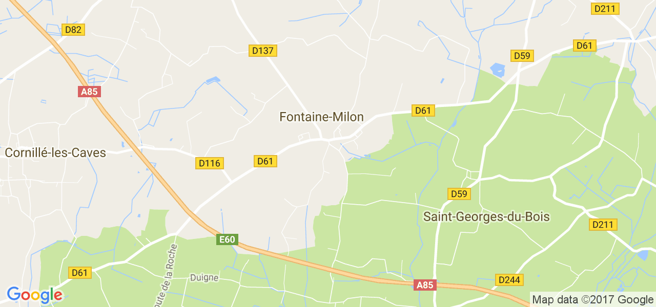 map de la ville de Fontaine-Milon