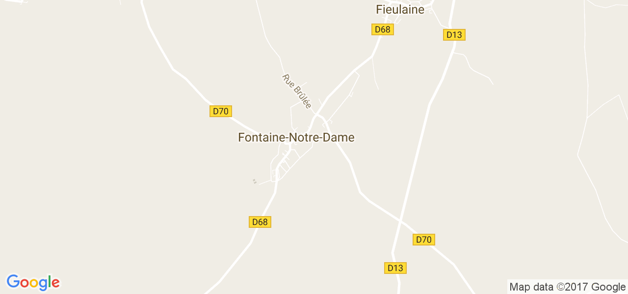 map de la ville de Fontaine-Notre-Dame