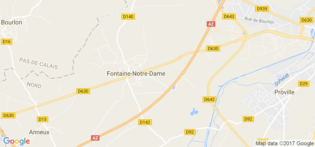 map de la ville de Fontaine-Notre-Dame