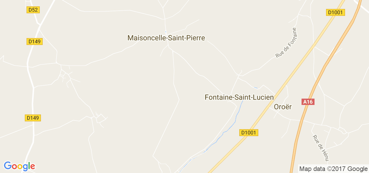 map de la ville de Fontaine-Saint-Lucien