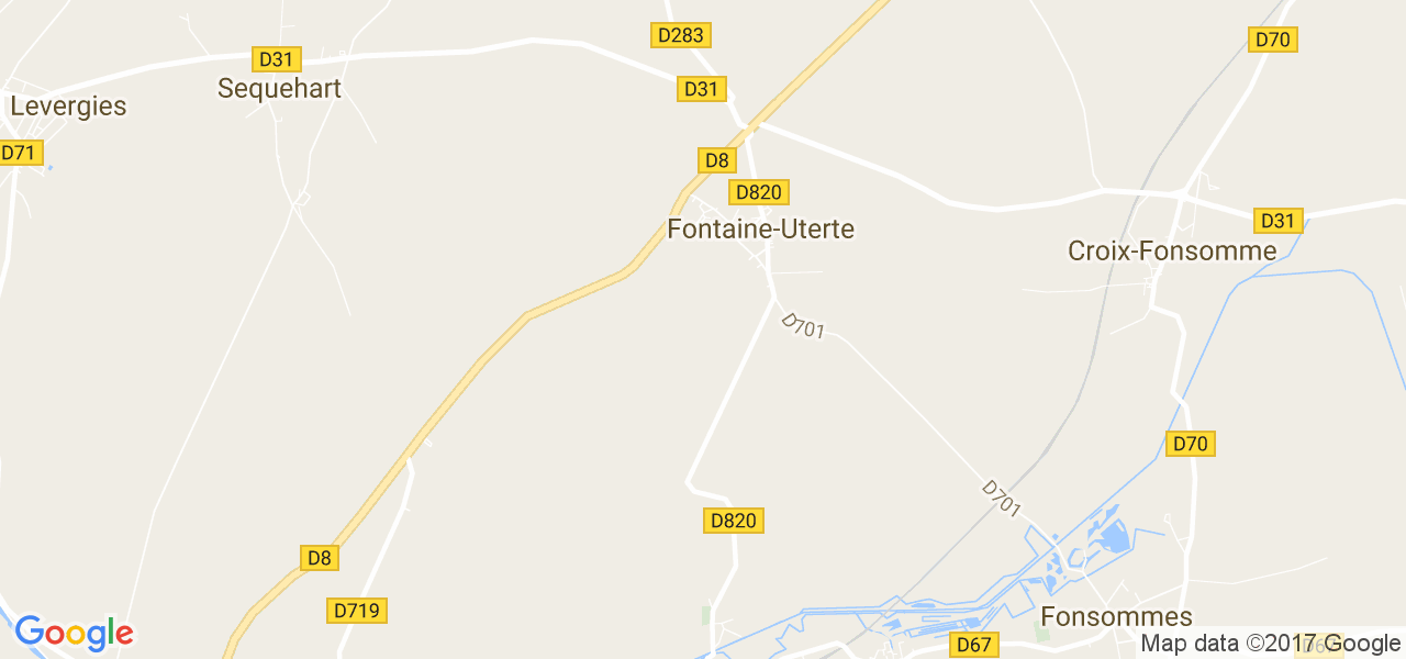 map de la ville de Fontaine-Uterte