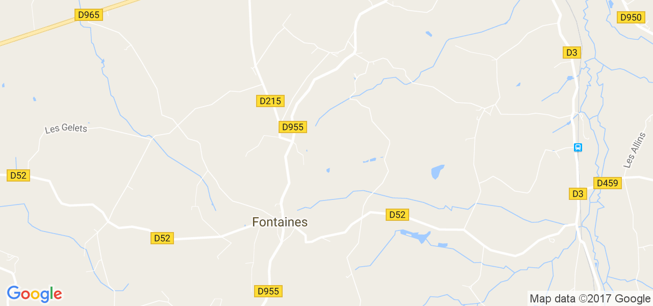 map de la ville de Fontaines