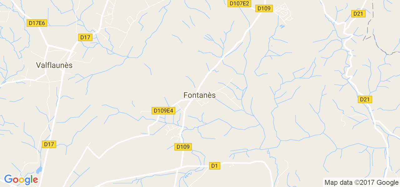 map de la ville de Fontanès