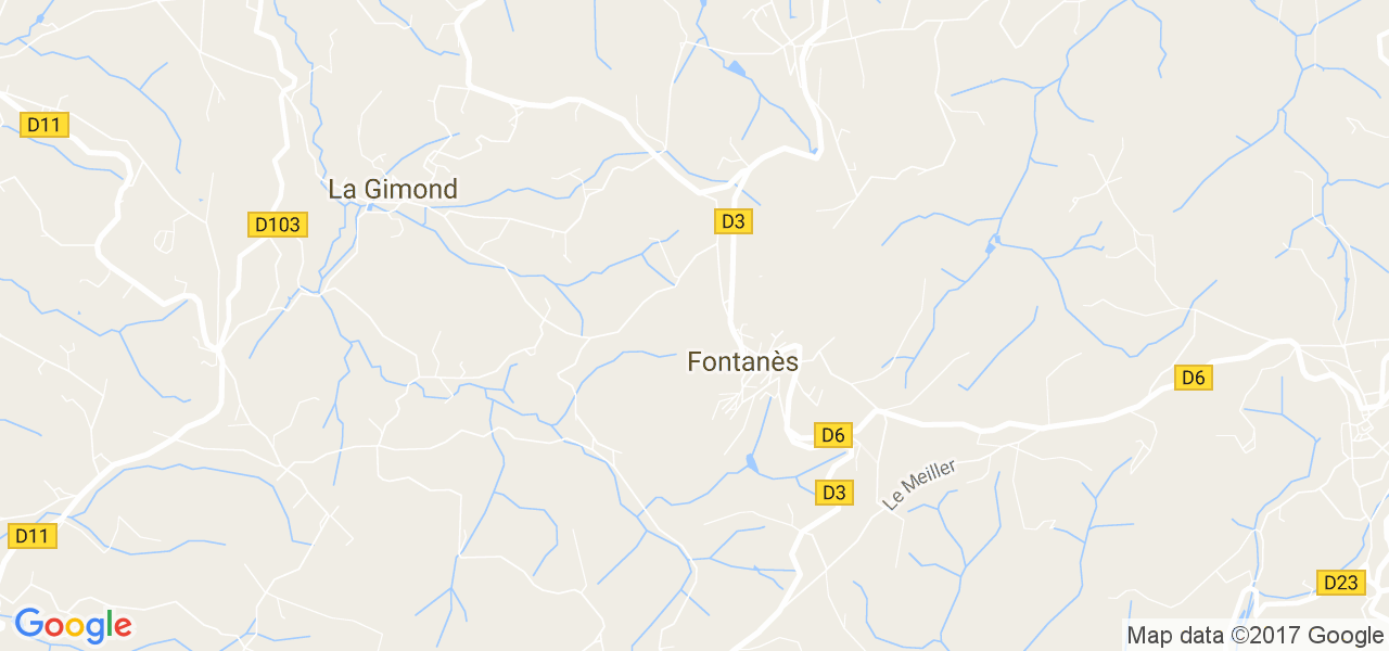 map de la ville de Fontanès