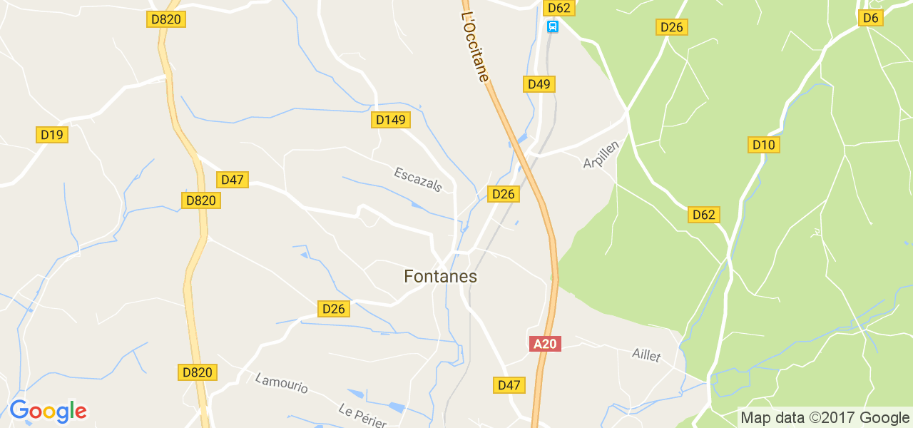 map de la ville de Fontanès