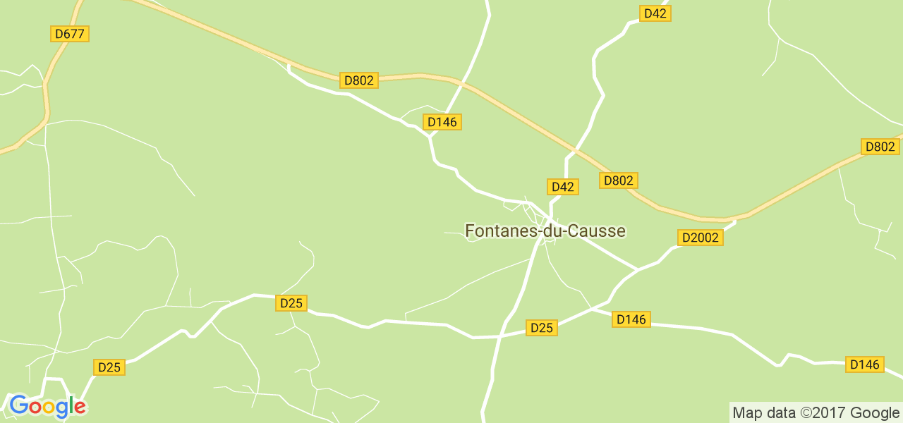 map de la ville de Fontanes-du-Causse