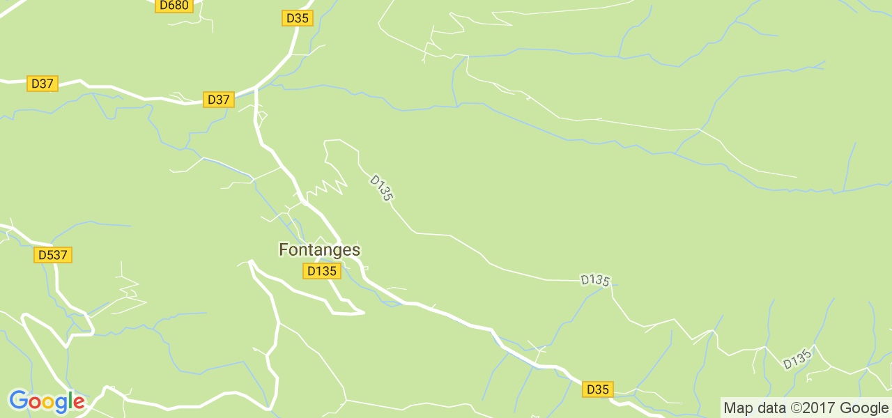 map de la ville de Fontanges