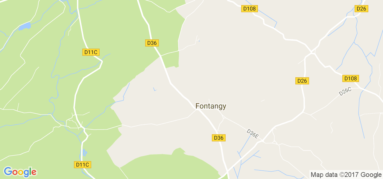 map de la ville de Fontangy