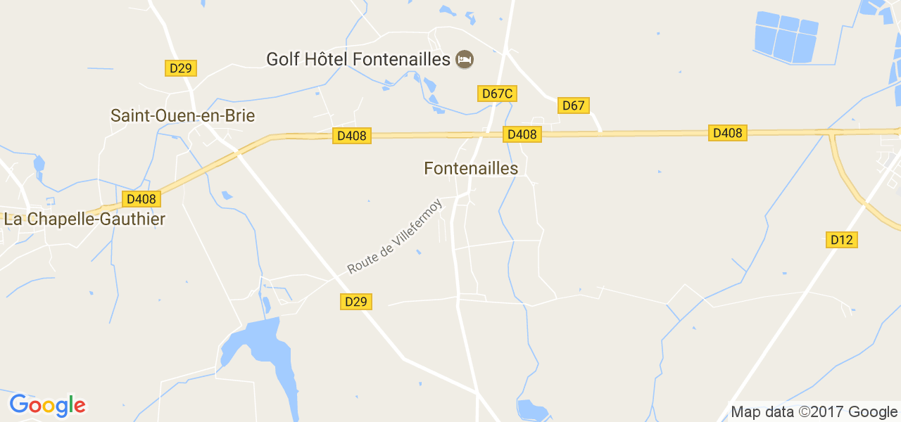 map de la ville de Fontenailles