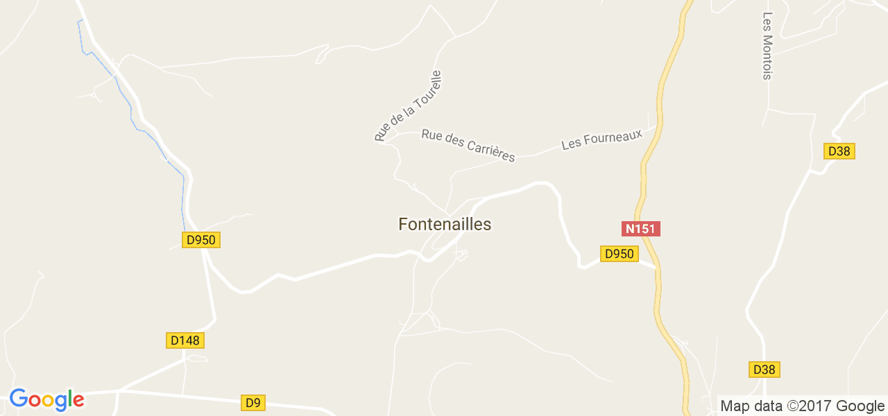 map de la ville de Fontenailles