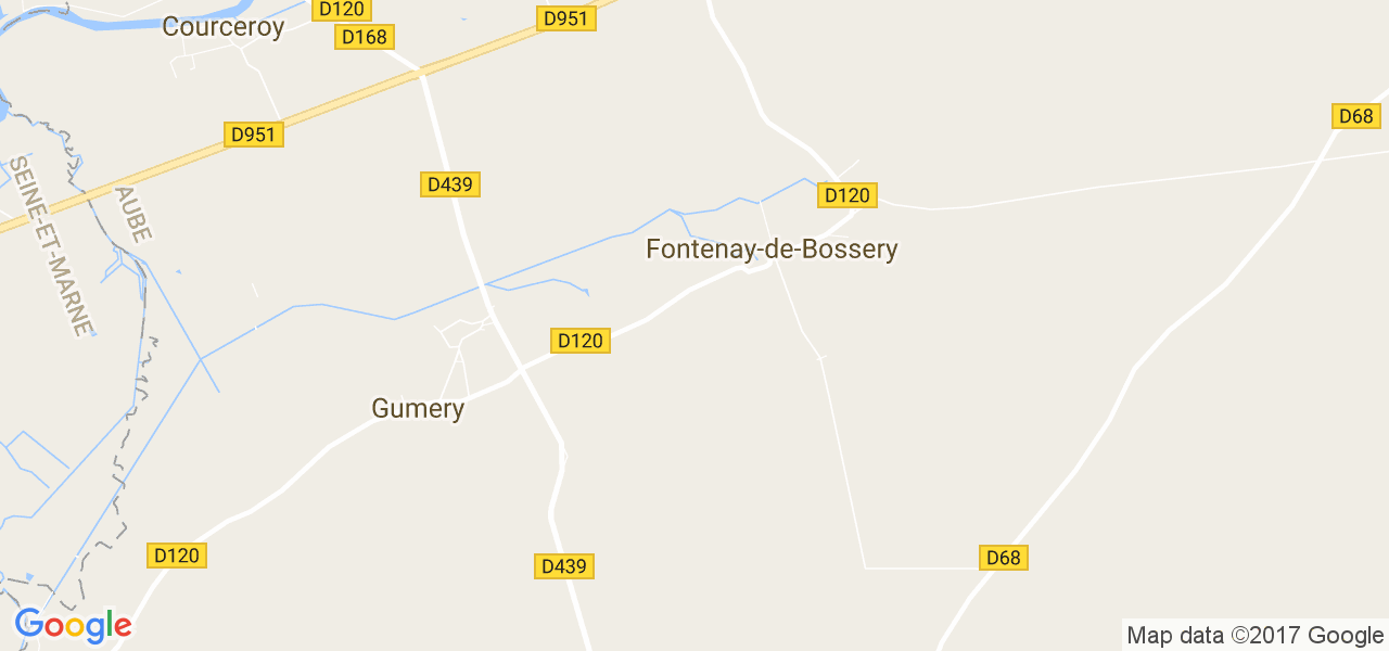 map de la ville de Fontenay-de-Bossery