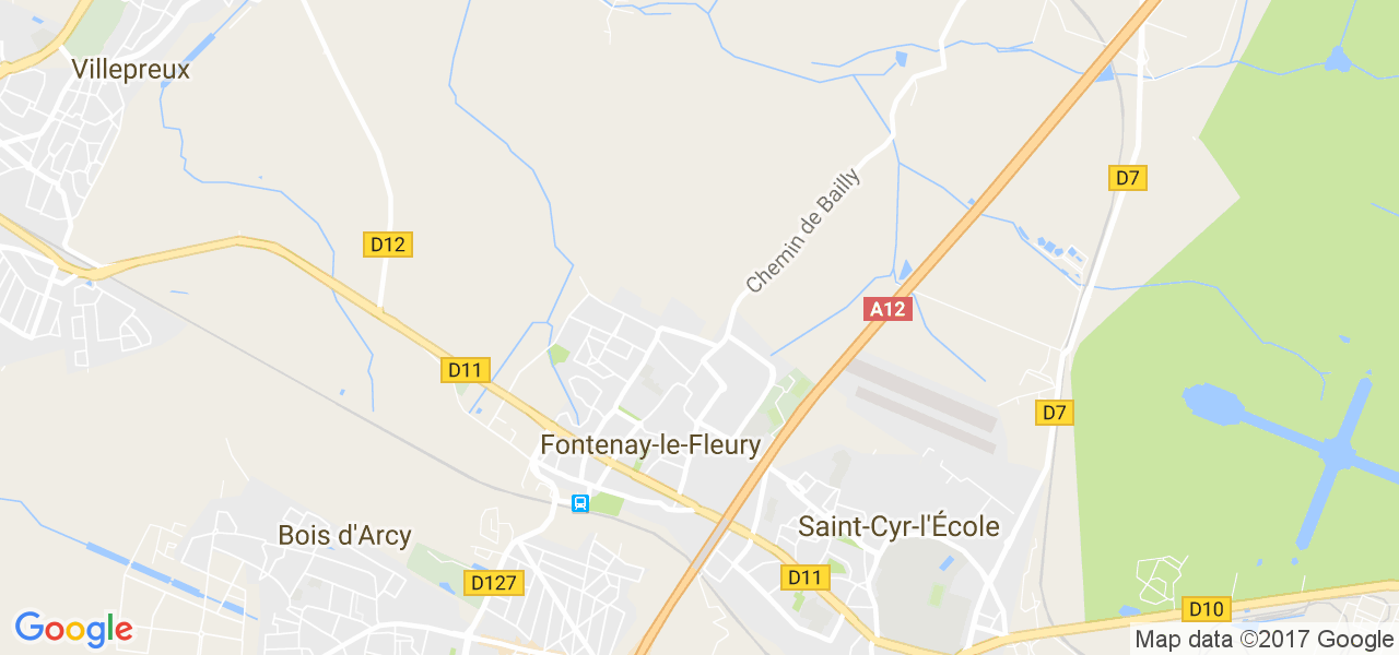 map de la ville de Fontenay-le-Fleury