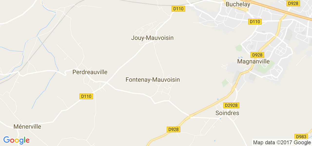 map de la ville de Fontenay-Mauvoisin