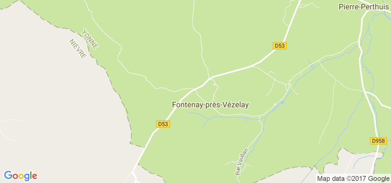 map de la ville de Fontenay-près-Vézelay