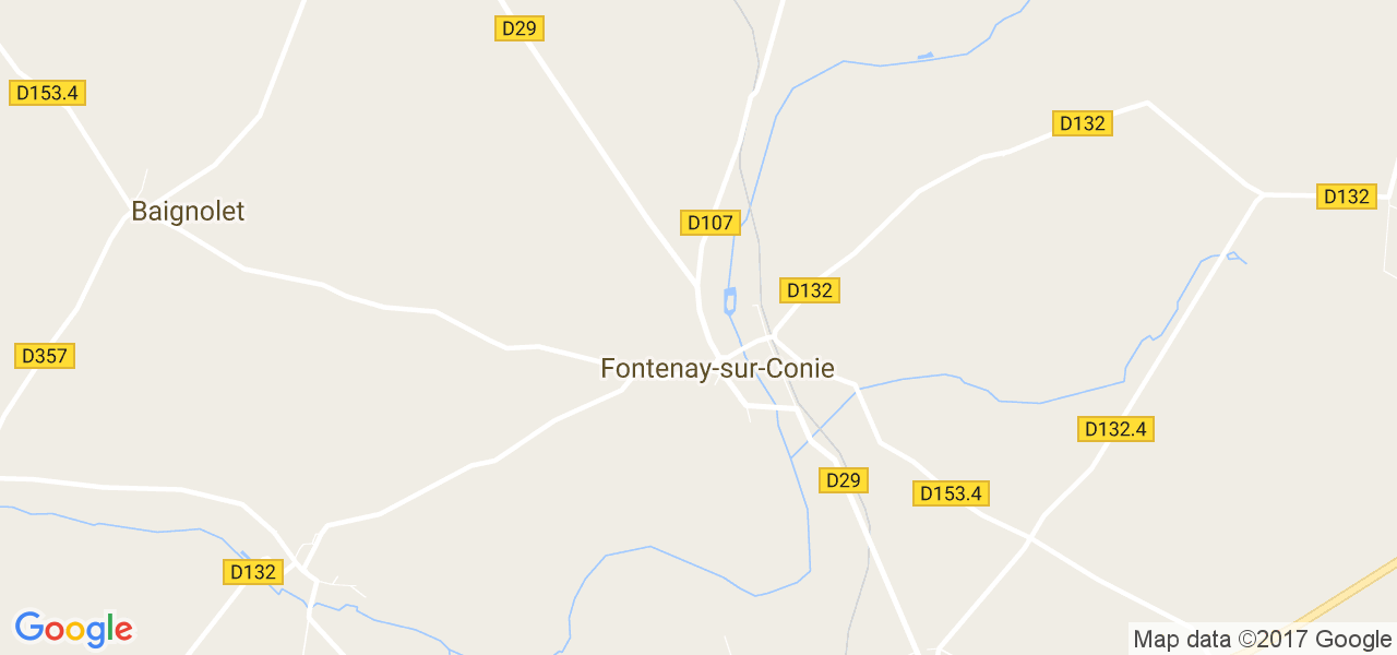 map de la ville de Fontenay-sur-Conie