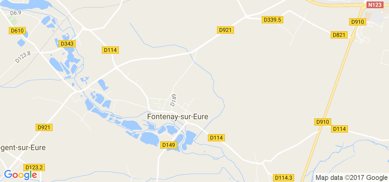 map de la ville de Fontenay-sur-Eure