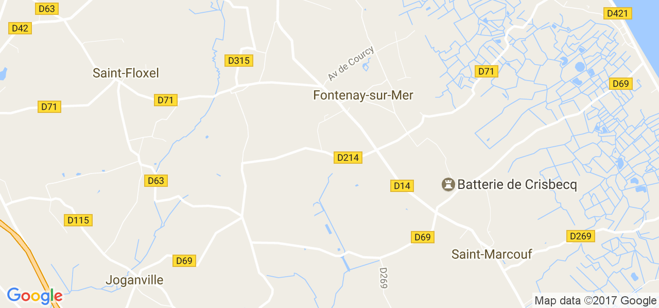 map de la ville de Fontenay-sur-Mer