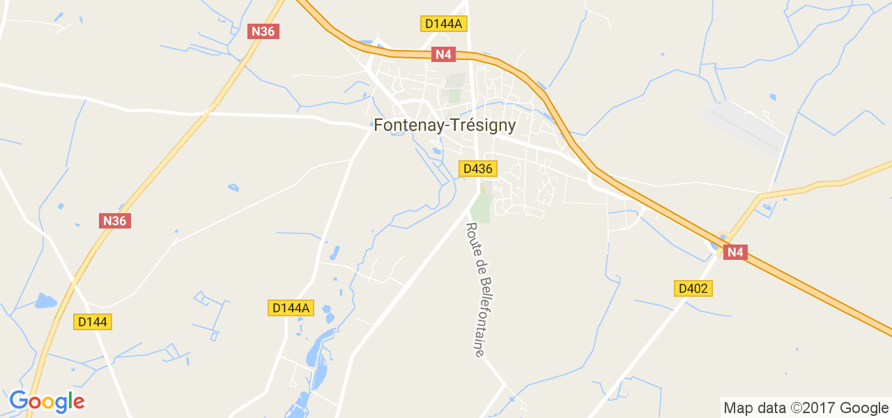 map de la ville de Fontenay-Trésigny