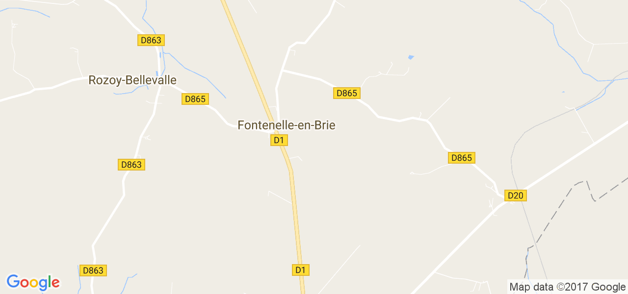 map de la ville de Fontenelle-en-Brie