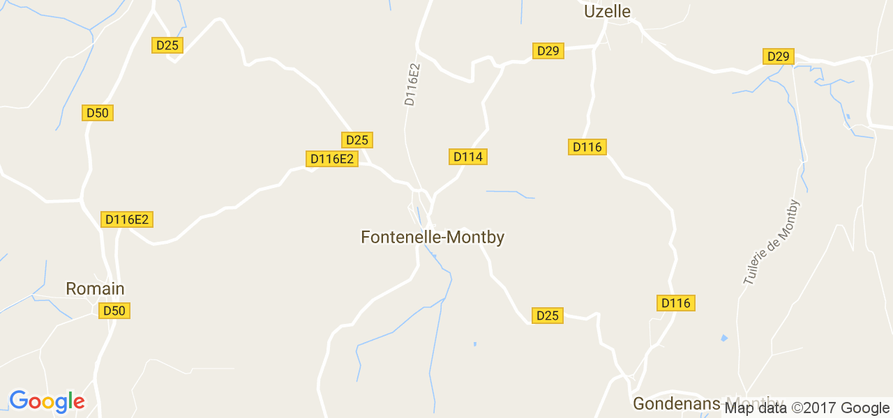 map de la ville de Fontenelle-Montby