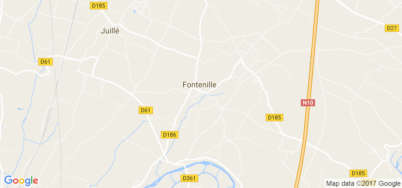 map de la ville de Fontenille