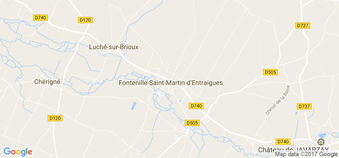 map de la ville de Fontenille-Saint-Martin-d'Entraigues