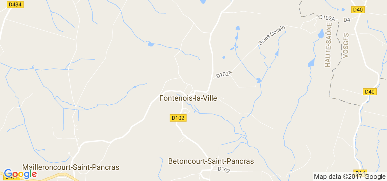 map de la ville de Fontenois-la-Ville