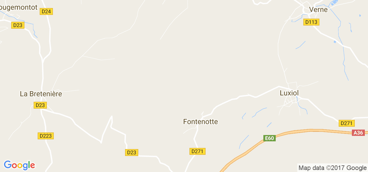 map de la ville de Fontenotte