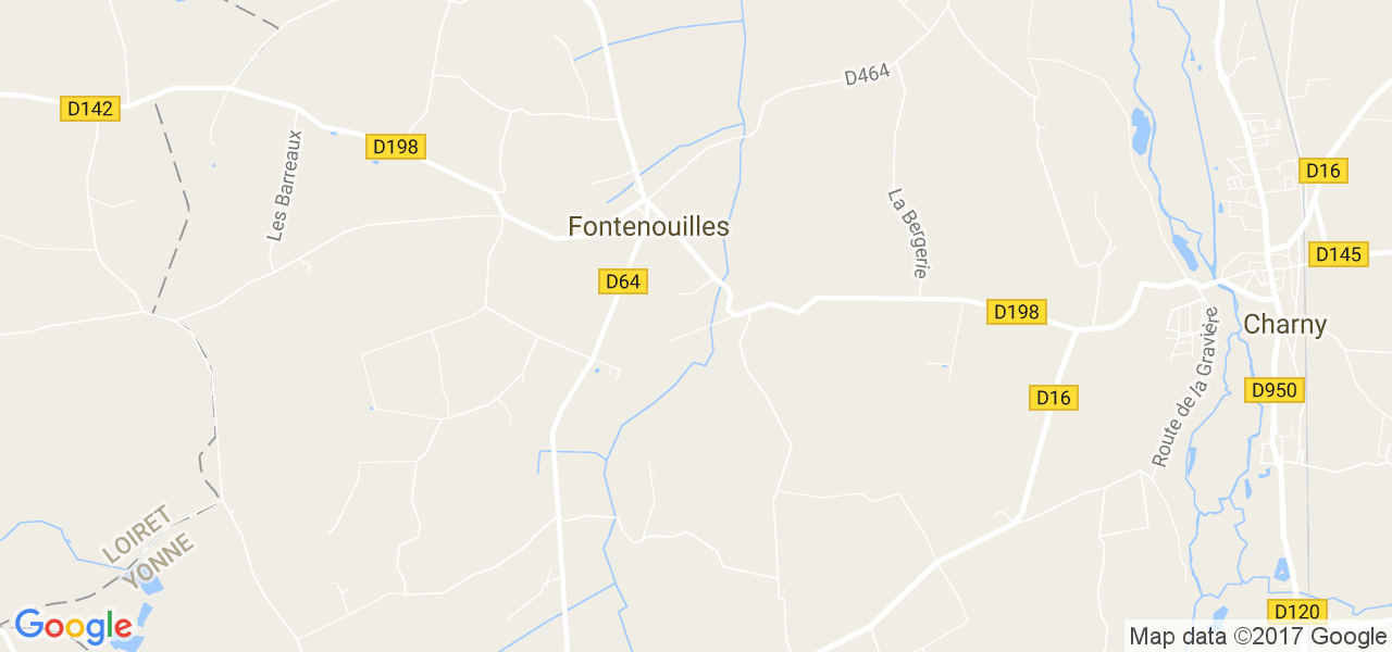 map de la ville de Fontenouilles