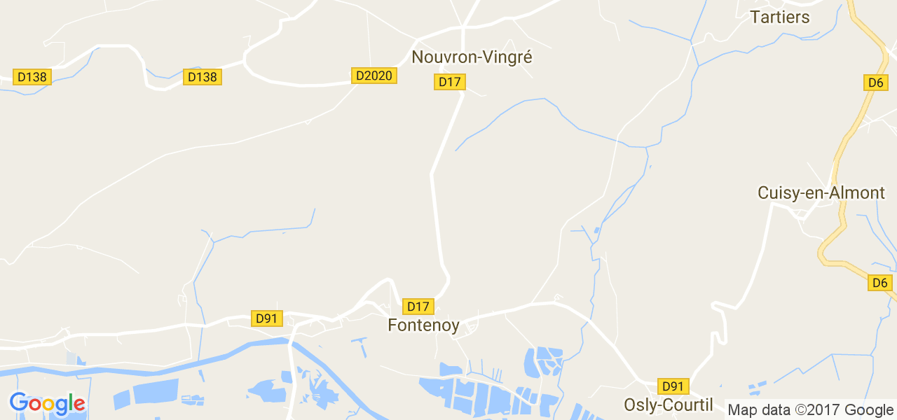 map de la ville de Fontenoy