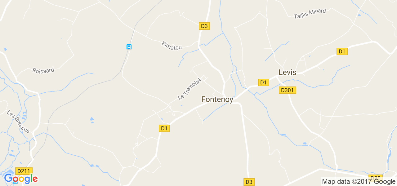 map de la ville de Fontenoy