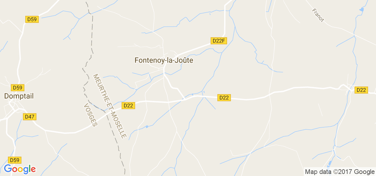 map de la ville de Fontenoy-la-Joûte