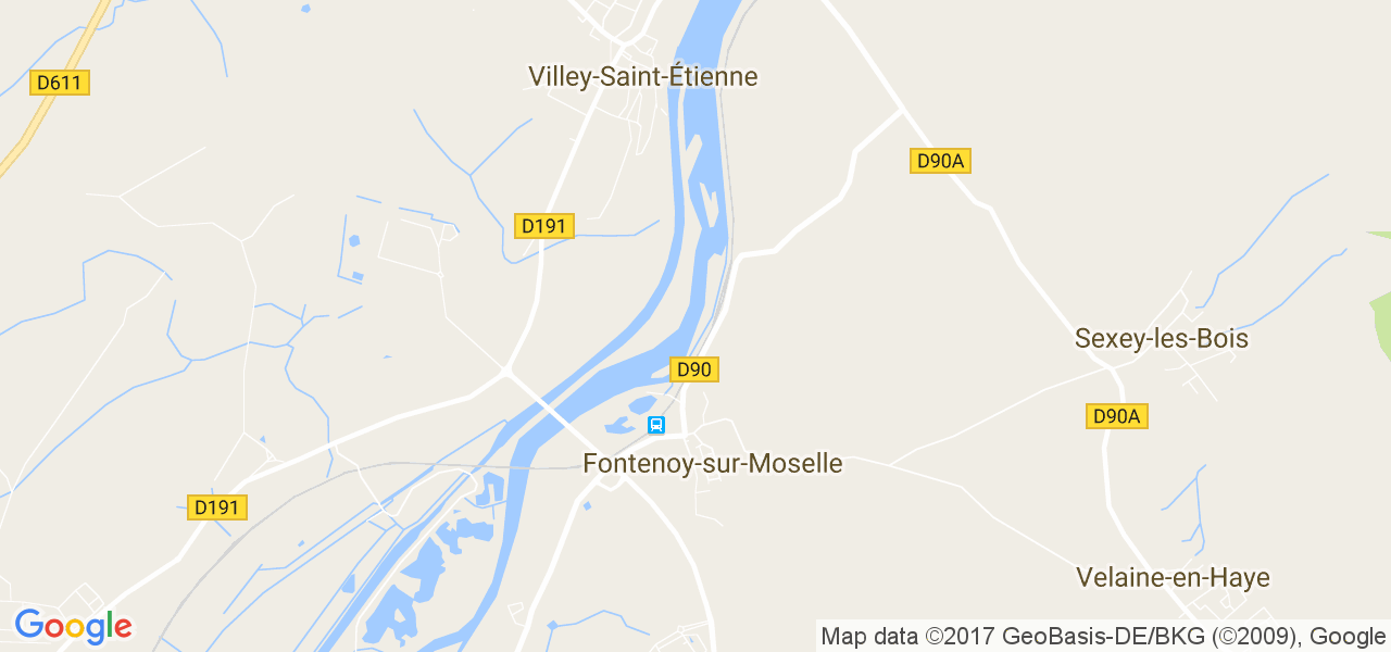 map de la ville de Fontenoy-sur-Moselle