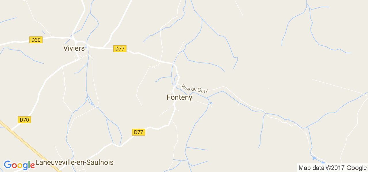 map de la ville de Fonteny