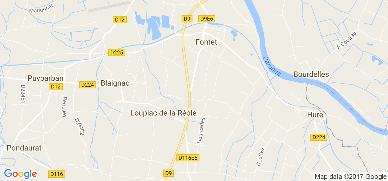 map de la ville de Fontet