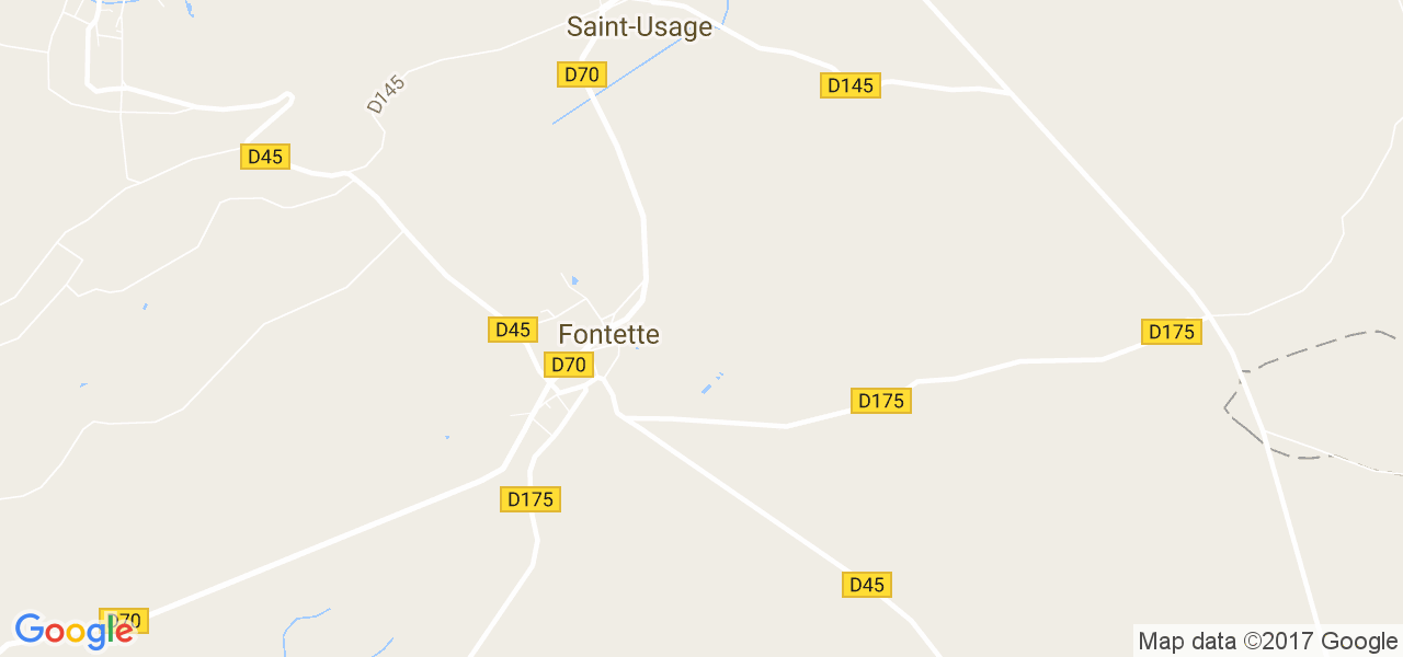 map de la ville de Fontette