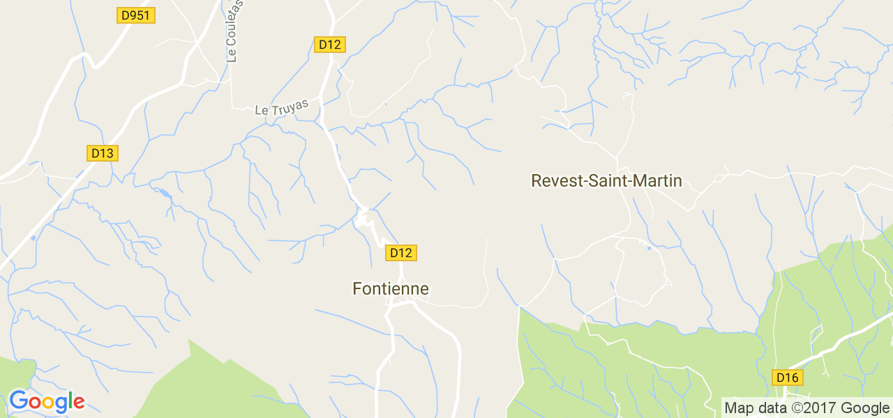 map de la ville de Fontienne