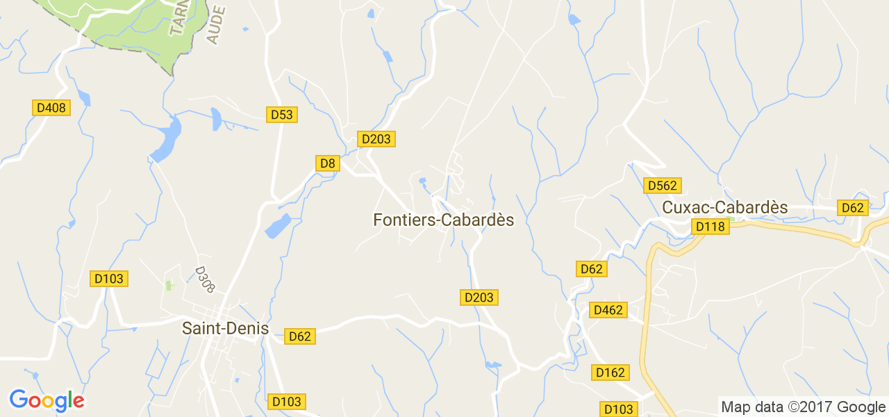 map de la ville de Fontiers-Cabardès