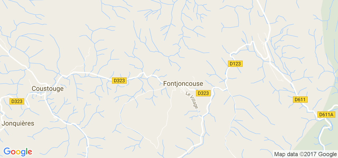 map de la ville de Fontjoncouse