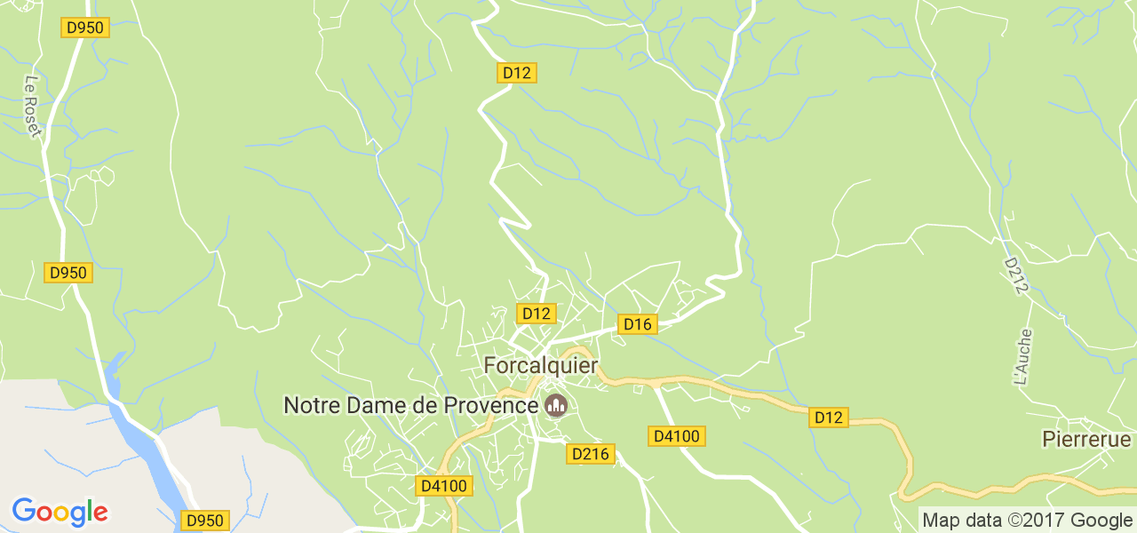 map de la ville de Forcalquier