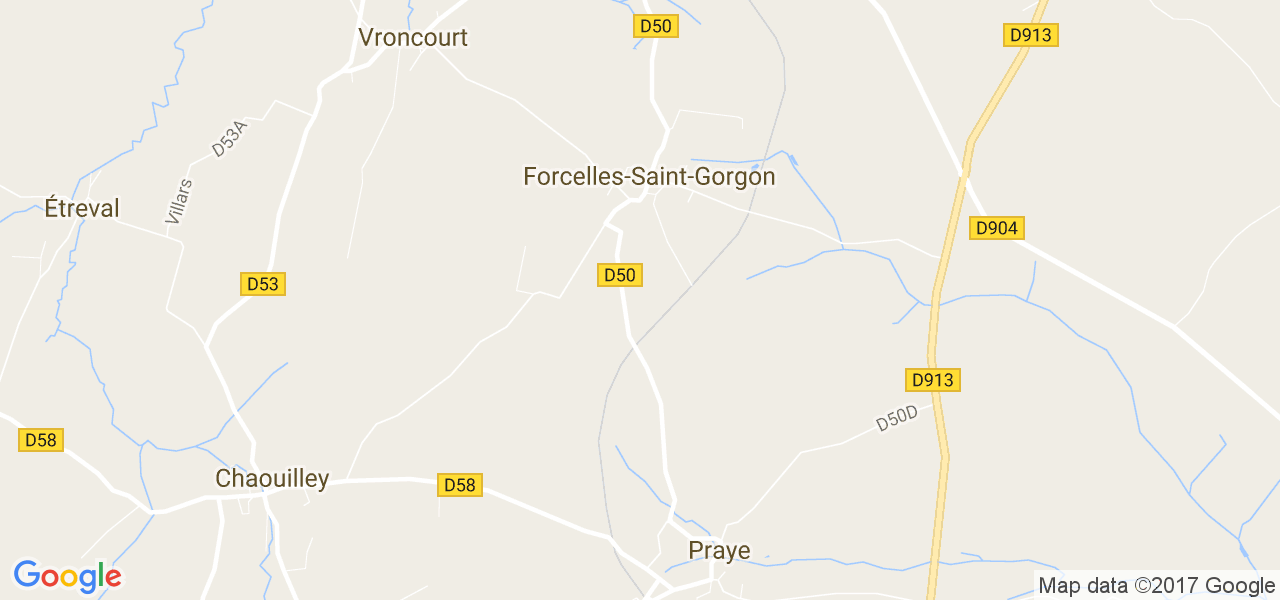 map de la ville de Forcelles-Saint-Gorgon