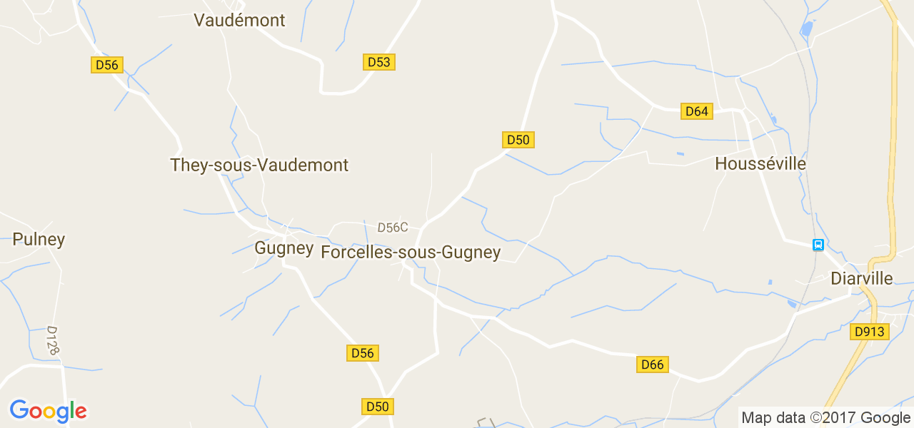 map de la ville de Forcelles-sous-Gugney