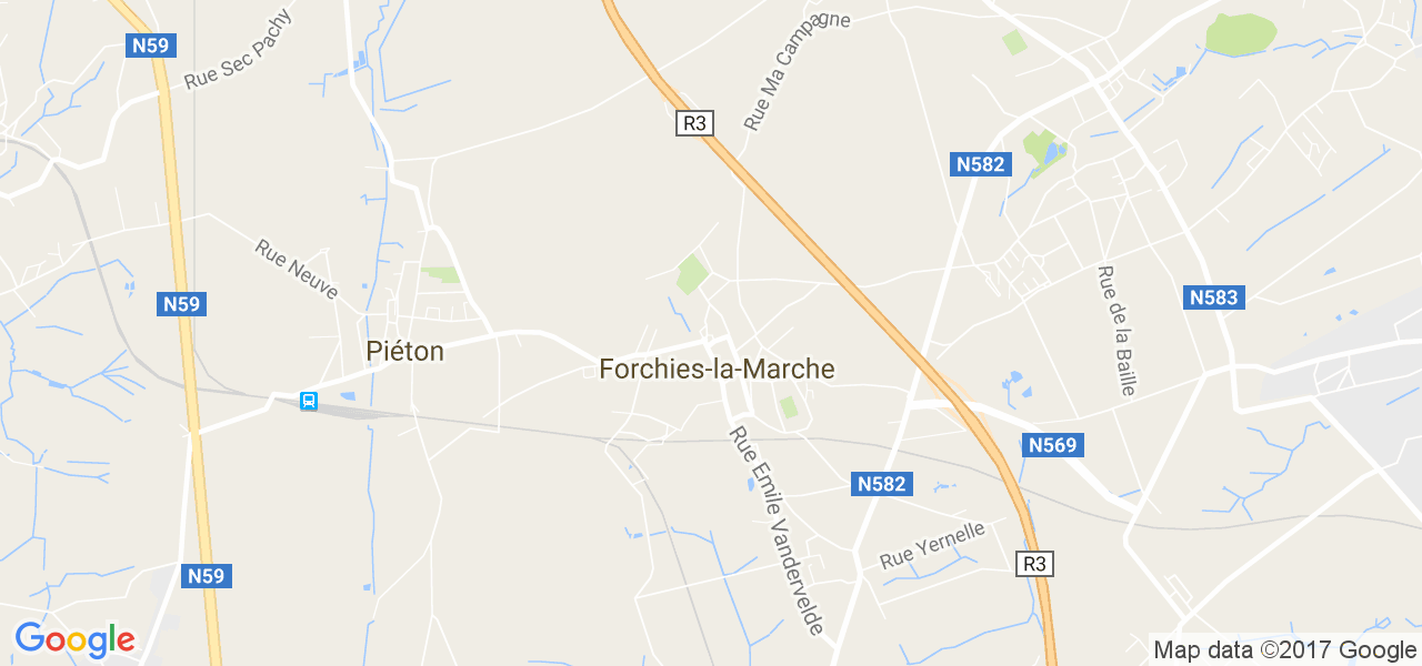 map de la ville de Forchies-La-Marche