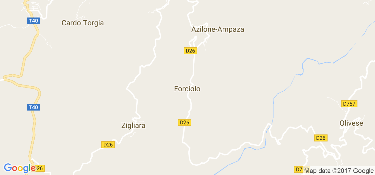 map de la ville de Forciolo