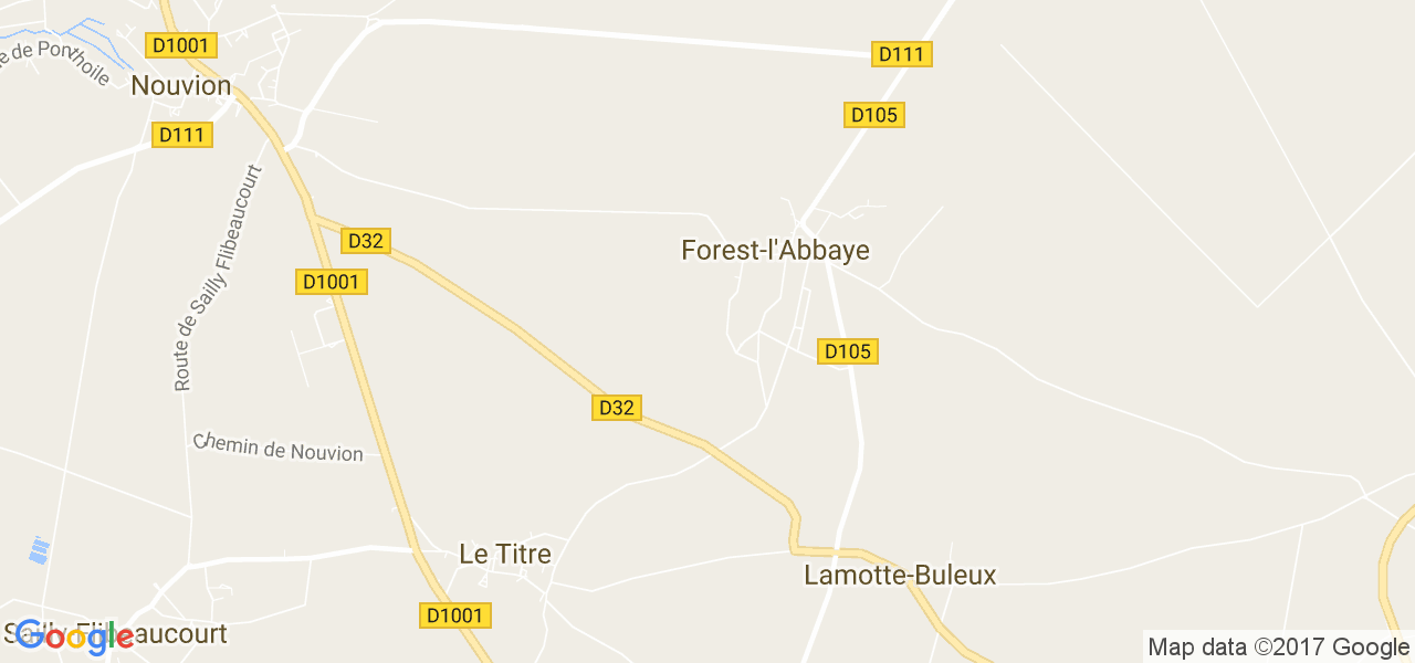 map de la ville de Forest-l'Abbaye