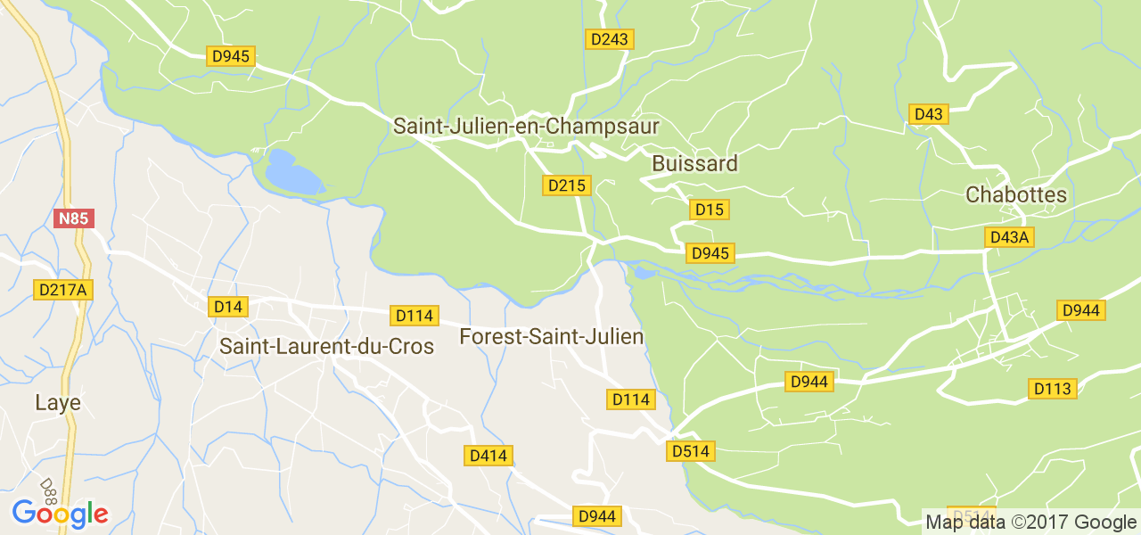 map de la ville de Forest-Saint-Julien